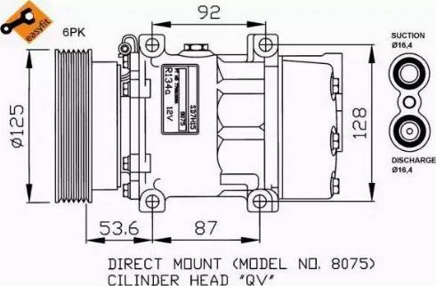 NRF 32226G - Compressor, air conditioning autospares.lv