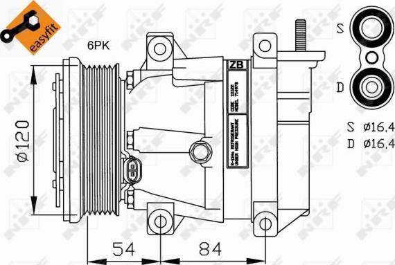 NRF  32220G - Compressor, air conditioning autospares.lv