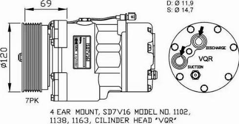 NRF 32228G - Compressor, air conditioning autospares.lv