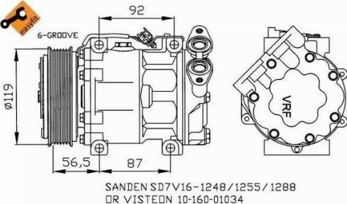 NRF 32271G - Compressor, air conditioning autospares.lv