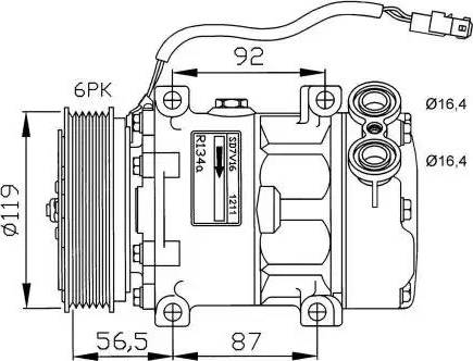 NRF 32278G - Compressor, air conditioning autospares.lv