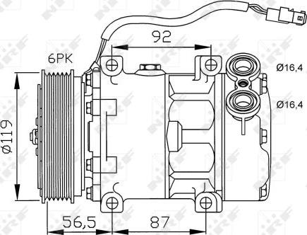NRF 32278 - Compressor, air conditioning autospares.lv