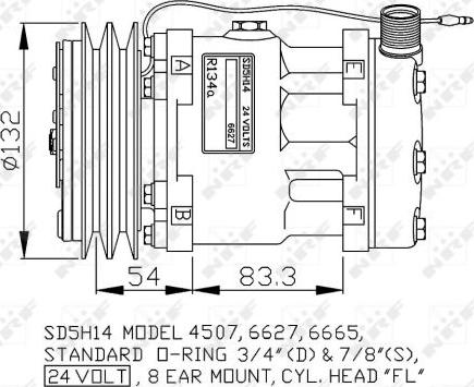 NRF 32799G - Compressor, air conditioning autospares.lv