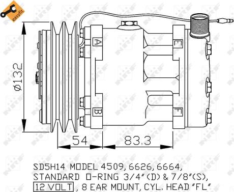 NRF 32798 - Compressor, air conditioning autospares.lv