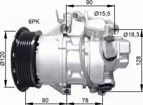 NRF 32740G - Compressor, air conditioning autospares.lv