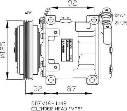 NRF 32743G - Compressor, air conditioning autospares.lv