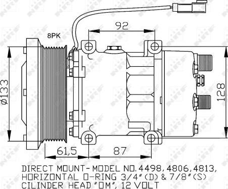 NRF 32758 - Compressor, air conditioning autospares.lv