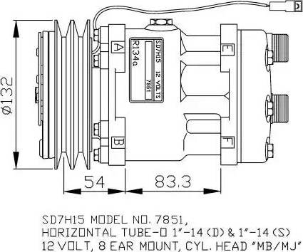 NRF 32757G - Compressor, air conditioning autospares.lv