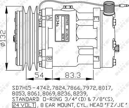 NRF 32769G - Compressor, air conditioning autospares.lv