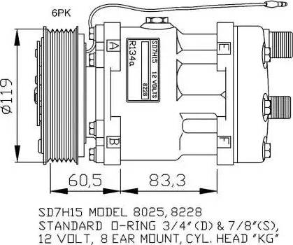 NRF 32768G - Compressor, air conditioning autospares.lv