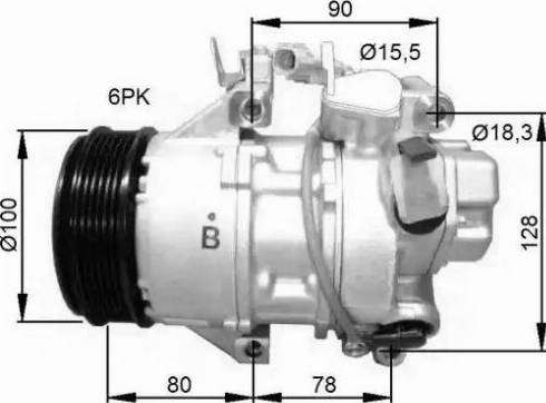 NRF 32736G - Compressor, air conditioning autospares.lv