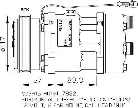 NRF 32779G - Compressor, air conditioning autospares.lv