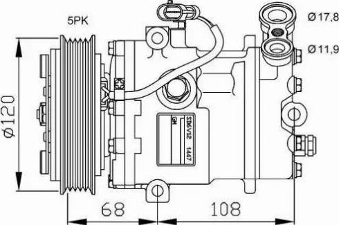 NRF 32775G - Compressor, air conditioning autospares.lv