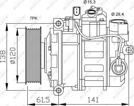 NRF 32777 - Compressor, air conditioning autospares.lv