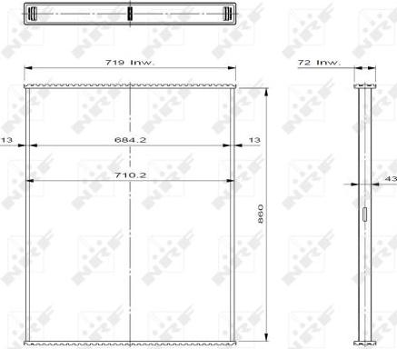 NRF 29598 - Core, radiator autospares.lv