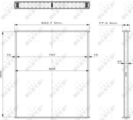 NRF 29577 - Core, radiator autospares.lv