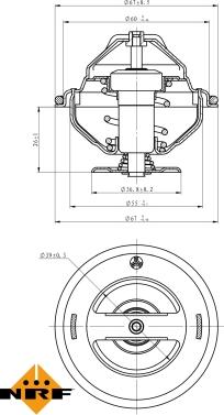 NRF 725098 - Coolant thermostat / housing autospares.lv