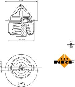 NRF 725057 - Coolant thermostat / housing autospares.lv