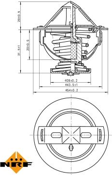 NRF 725060 - Coolant thermostat / housing autospares.lv