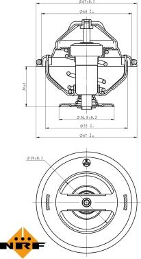 NRF 725063 - Coolant thermostat / housing autospares.lv