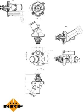 NRF 725000 - Coolant thermostat / housing autospares.lv