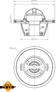 NRF 725016 - Coolant thermostat / housing autospares.lv