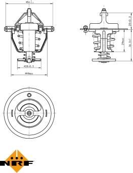 NRF 725087 - Coolant thermostat / housing autospares.lv