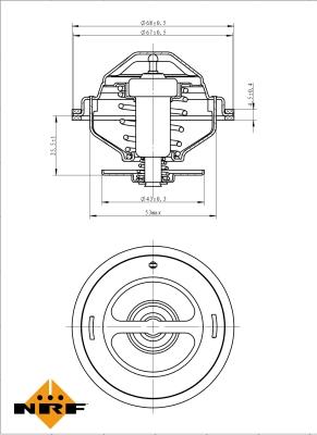 NRF 725194 - Coolant thermostat / housing autospares.lv