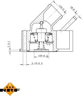 NRF 725102 - Coolant thermostat / housing autospares.lv