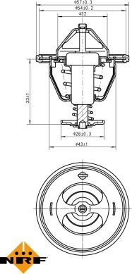 NRF 725111 - Coolant thermostat / housing autospares.lv