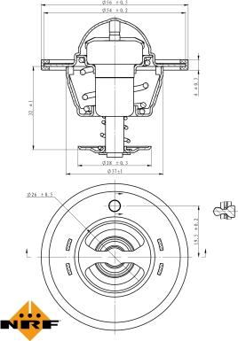 NRF 725180 - Coolant thermostat / housing autospares.lv