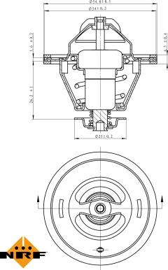 NRF 725125 - Coolant thermostat / housing autospares.lv