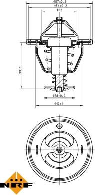 NRF 725174 - Coolant thermostat / housing autospares.lv