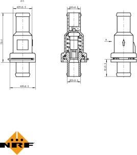 NRF 725175 - Coolant thermostat / housing autospares.lv