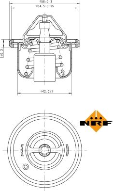 NRF 725211 - Coolant thermostat / housing autospares.lv