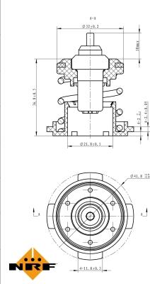 NRF 725225 - Coolant thermostat / housing autospares.lv