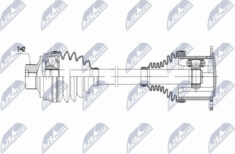 NTY NPW-AU-009 - Drive Shaft autospares.lv