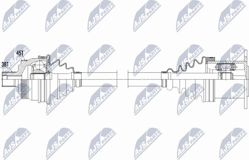 NTY NPW-AU-007 - Drive Shaft autospares.lv