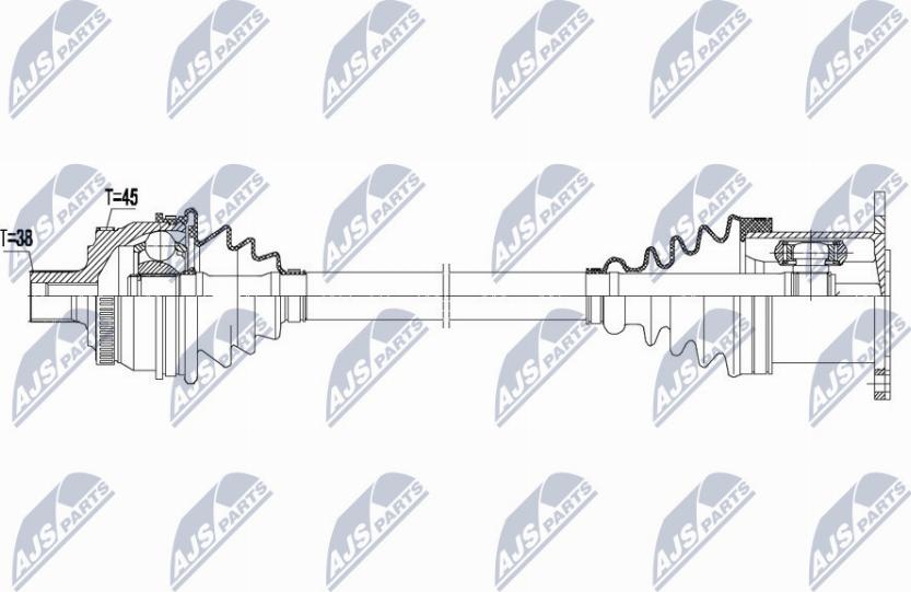 NTY NPW-AU-019 - Drive Shaft autospares.lv