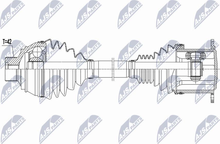 NTY NPW-AU-036 - Drive Shaft autospares.lv