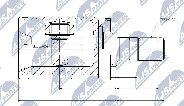 NTY NPW-BM-032 - Joint Kit, drive shaft autospares.lv