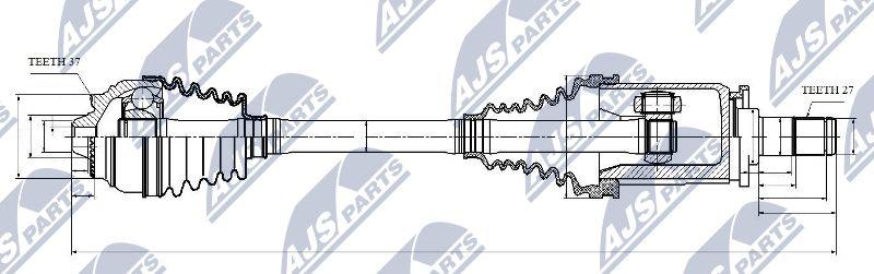 NTY NPW-BM-029 - Drive Shaft autospares.lv