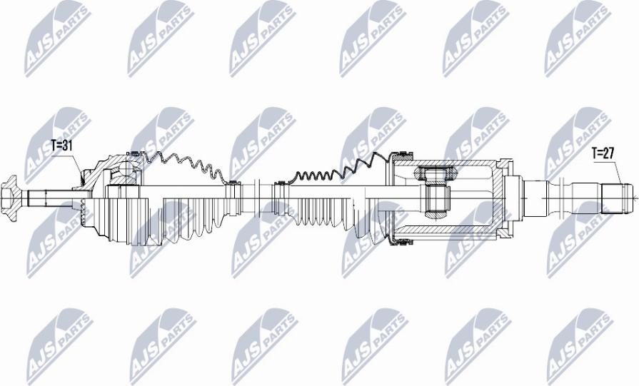 NTY NPW-BM-027 - Drive Shaft autospares.lv