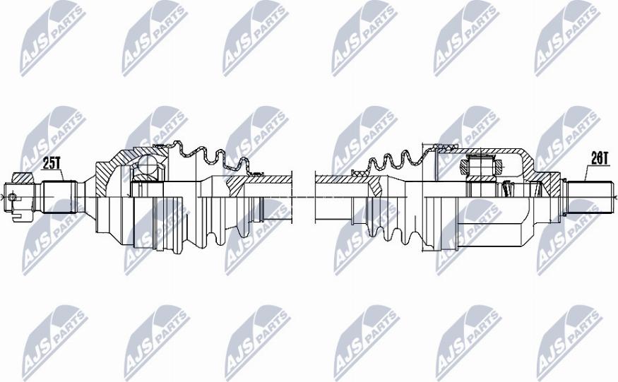 NTY NPW-CT-053 - Drive Shaft autospares.lv