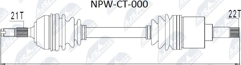 NTY NPW-CT-000 - Drive Shaft autospares.lv