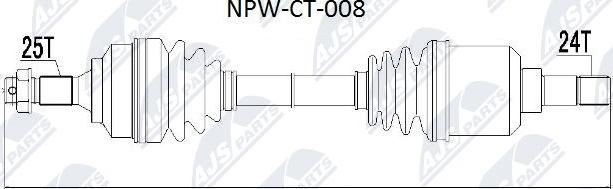 NTY NPW-CT-008 - Drive Shaft autospares.lv