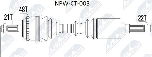 NTY NPW-CT-003 - Drive Shaft autospares.lv