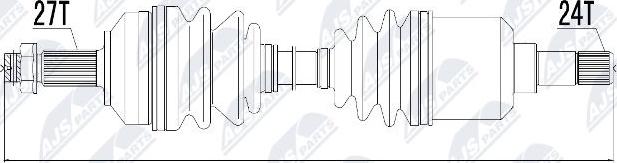 NTY NPW-CT-014 - Drive Shaft autospares.lv