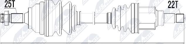 NTY NPW-CT-018 - Drive Shaft autospares.lv