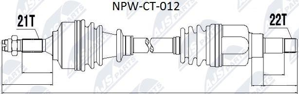 NTY NPW-CT-012 - Drive Shaft autospares.lv